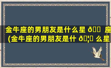 金牛座的男朋友是什么星 🐠 座(金牛座的男朋友是什 🦈 么星座帅吗有钱吗)